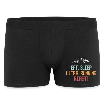 Eat. Sleep. Ultra Running. Repeat. - Men's Boxer Shorts - black - Front