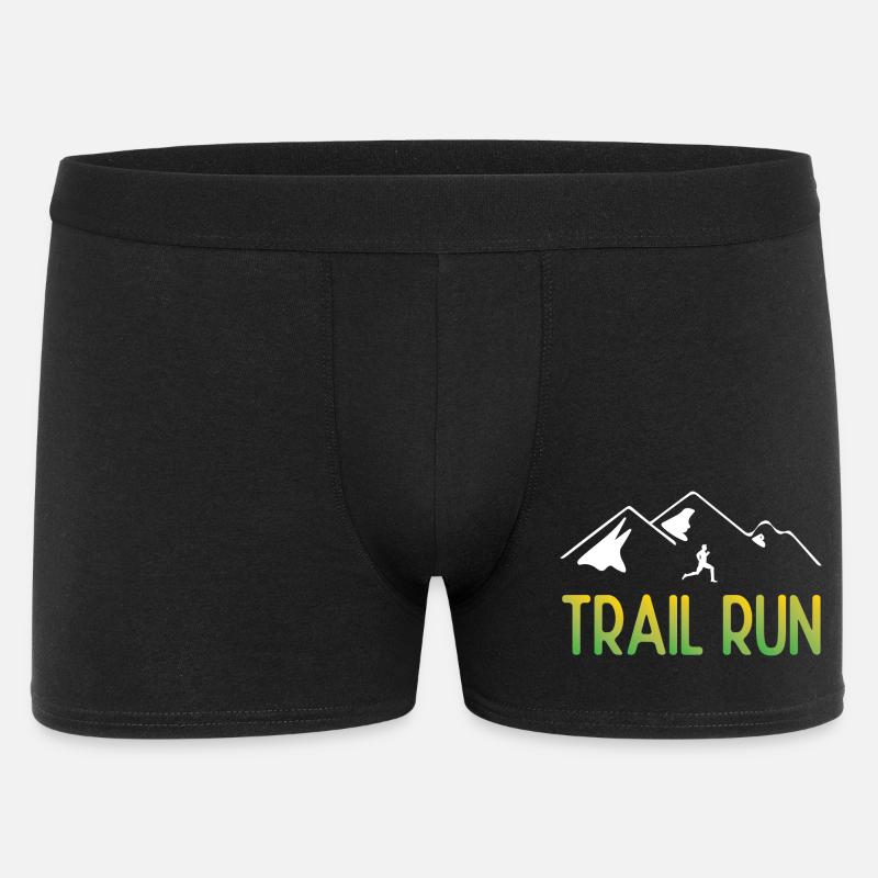 Trailrun - Männer Boxer Shorts - Schwarz