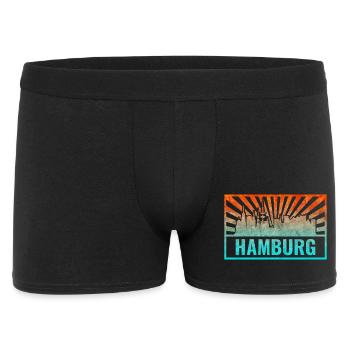 Hamburg Skyline Gradient - Men's Boxer Shorts - black - Front