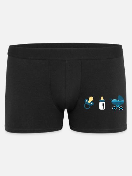 Idée cadeau naissance bébé 2025 - Boxer Homme - noir