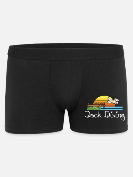Dog Dock Diving - Men's Boxer Shorts - black