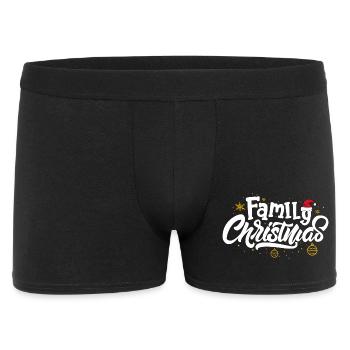 Joie de Noël en famille - Boxer Homme - noir - Devant