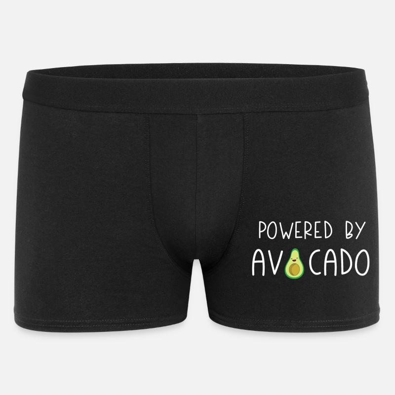 Angetrieben von Avocado - Männer Boxer Shorts - Schwarz