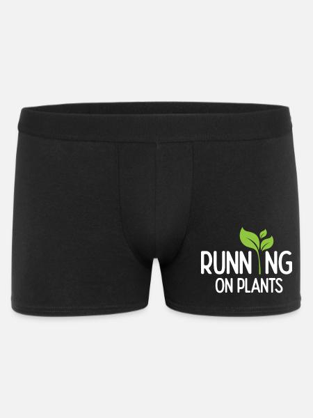 Running On Plants - Men's Boxer Shorts - black