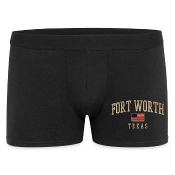 Fort Worth Texas Rustic Flags - Men's Boxer Shorts - black - Front
