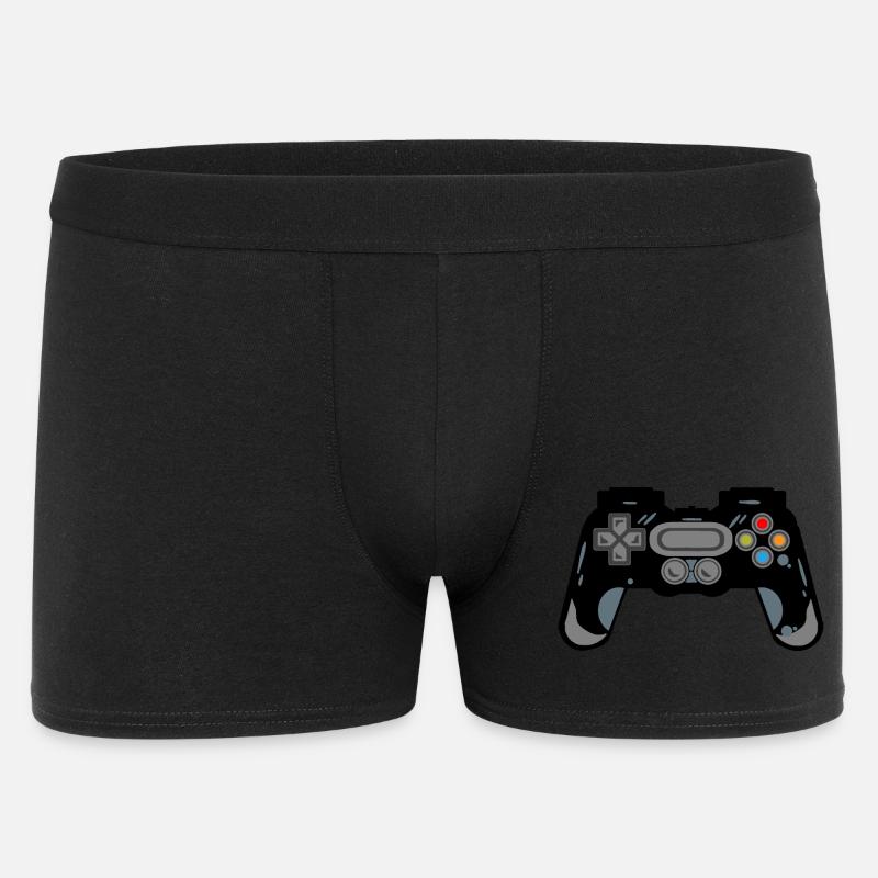 Retro Controller Silhouette - Männer Boxer Shorts - Schwarz