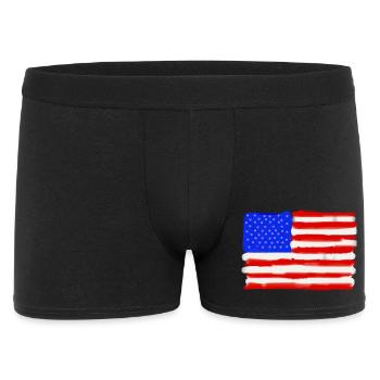Painted American Flag - Men's Boxer Shorts - black - Front