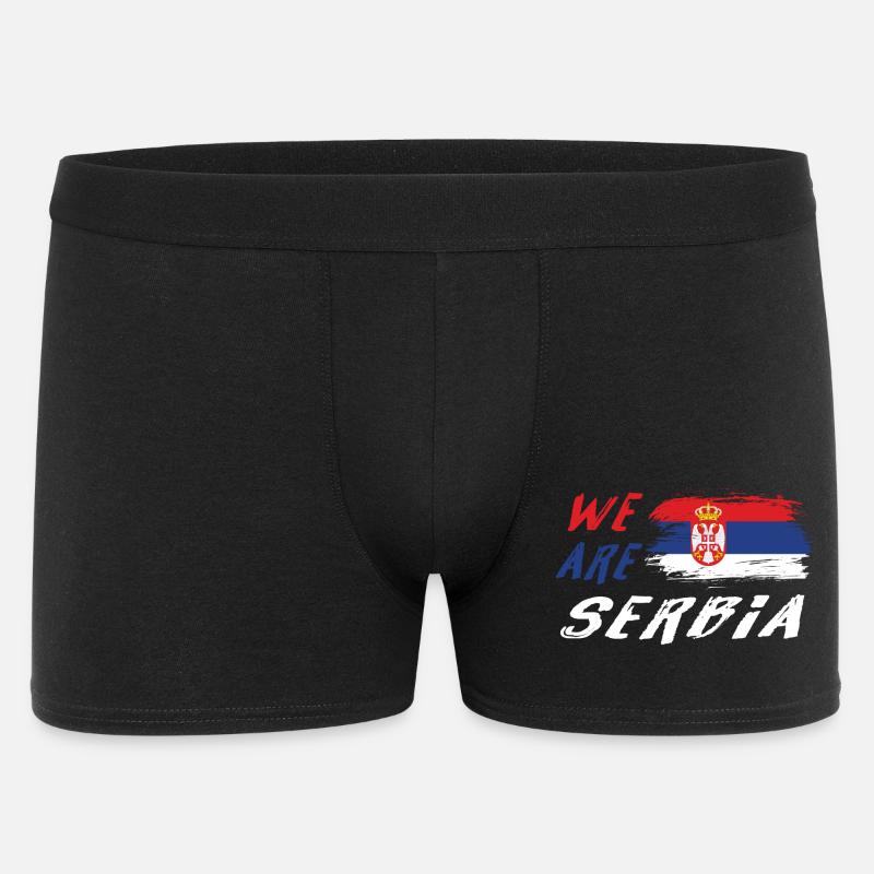 Wir sind Serbien - Männer Boxer Shorts - Schwarz