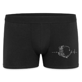Blüten-Herzschlag-Stethoskop - Männer Boxer Shorts - Schwarz - Vorne