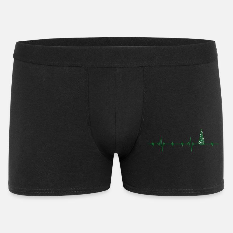 Weihnachtsbaum Puls Kunstwerk - Männer Boxer Shorts - Schwarz