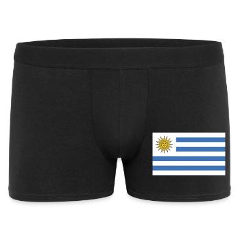 Uruguay National Flagge - Männer Boxer Shorts - Schwarz - Vorne