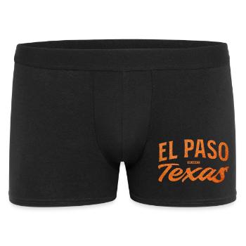 Logo d’écriture d’El Paso, Texas - Boxer Homme - noir - Devant