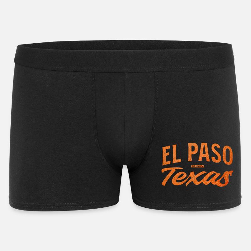 El Paso Texas Script Logo - Men's Boxer Shorts - black