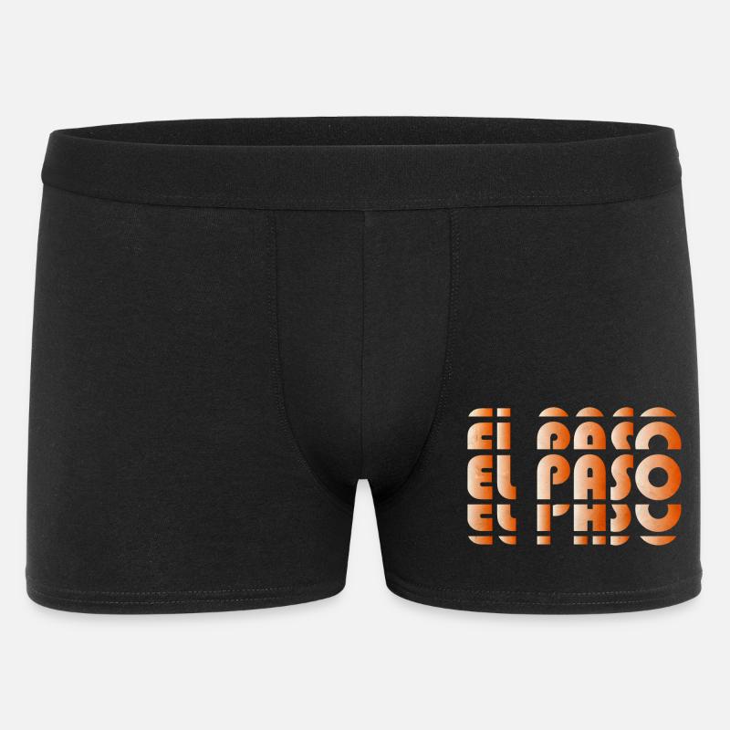 El Paso Gradient Grid - Männer Boxer Shorts - Schwarz