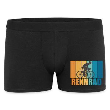 Rennrad Vintage Retro Radsport Fahrrad Geschenk - Männer Boxer Shorts - Schwarz - Vorne