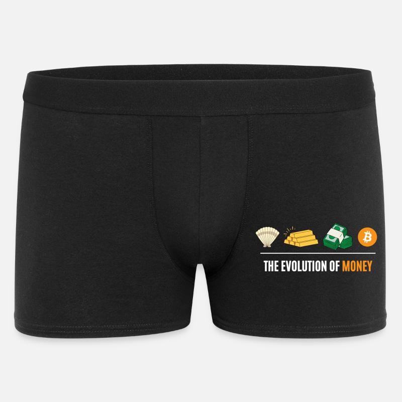 Die Evolution des Geldes - Männer Boxer Shorts - Schwarz