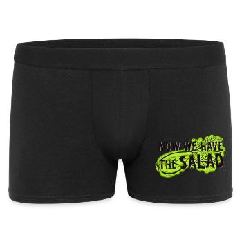 Now we have the salad. Denglisch, Salat, Veggie - Männer Boxer Shorts - Schwarz - Vorne