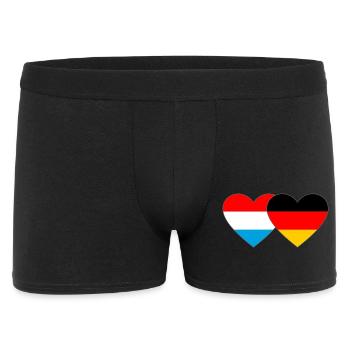 Luxembourg Allemagne Flag Heart - Boxer Homme - noir - Devant