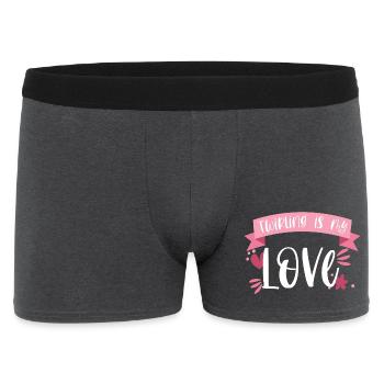 Baton Twirling Sport Leidenschaft Geschenk - Männer Boxer Shorts - Anthrazit - Vorne