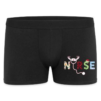 Infirmière moche Noël - Boxer Homme - noir - Devant