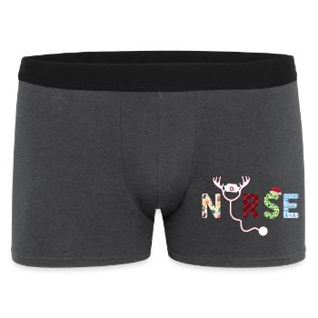 Infirmière moche Noël - Boxer Homme - charbon - Devant