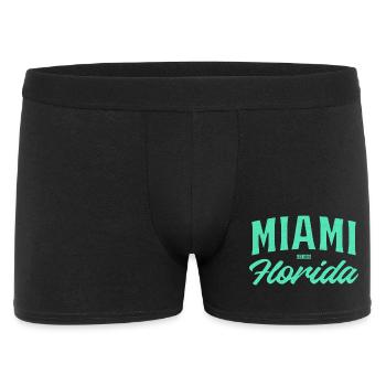 Miami Florida Teal Font - Men's Boxer Shorts - black - Front