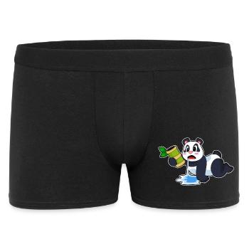 Panda Bamboo - Men's Boxer Shorts - black - Front