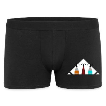 Köder einstecken - Männer Boxer Shorts - Schwarz - Vorne