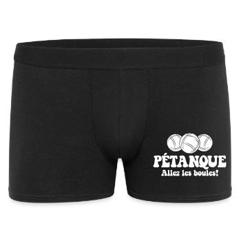 3 Boulekugeln für Bouler Boulekugel Petanque Boule - Männer Boxer Shorts - Schwarz - Vorne