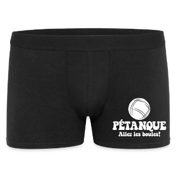 3 Boulekugeln für Bouler Boulekugel Petanque Boule - Männer Boxer Shorts - Schwarz - Vorne