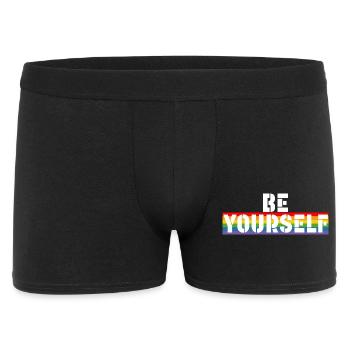 Chemise arc-en-ciel Be yourself chemise blanche - Boxer Homme - noir - Devant