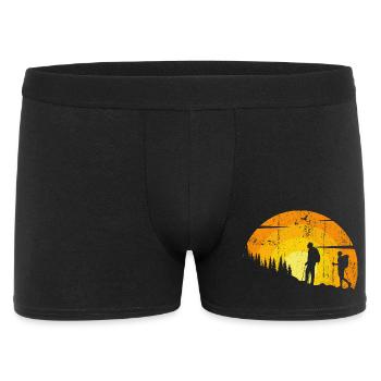 Silhouetten des Sunset Trail - Männer Boxer Shorts - Schwarz - Vorne