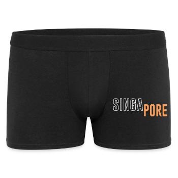 Singapore - Männer Boxer Shorts - Schwarz - Vorne