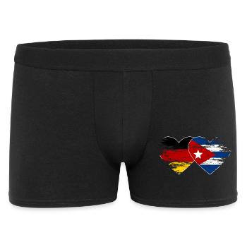 Allemagne Drapeau de Cuba utilisé coeur - Boxer Homme - noir - Devant