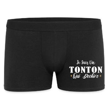 Cadeau Oncle Drôle , Je Suis Un Tonton Qui Déchire - Boxer Homme - noir - Devant