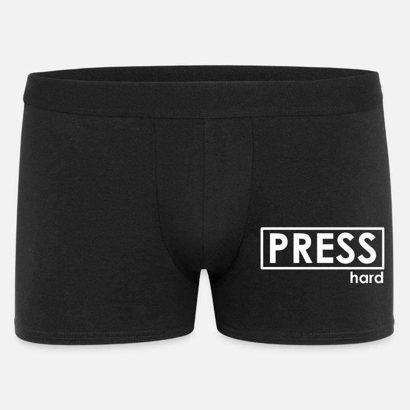 PRESS hard - Männer Boxer Shorts - Schwarz