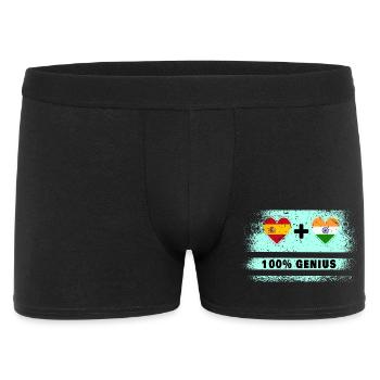 L’Espagne et l’Inde font 100% de génie - Boxer Homme - noir - Devant