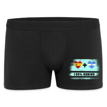 L’Espagne et le Salvador drapeaux 100 % géniaux - Boxer Homme - noir - Devant