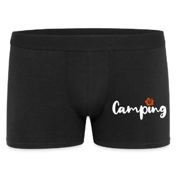 Camping Hawai Handschrift Camper Caravan Wohnmobil - Männer Boxer Shorts - Schwarz - Vorne