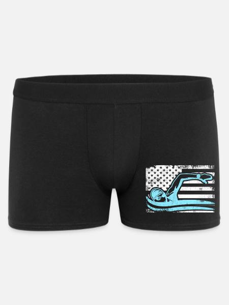 Patriotic swimmer - Men's Boxer Shorts - black