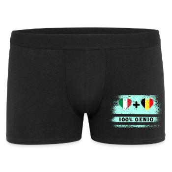 Italy and Belgium 100% genius flag - Men's Boxer Shorts - black - Front