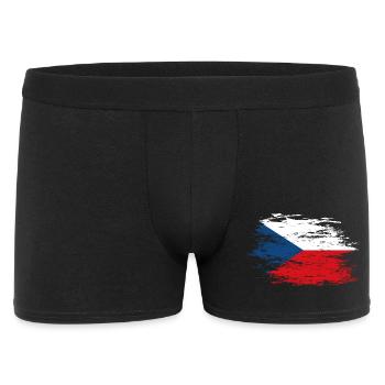 Drapeau de la République tchèque utilisé - Boxer Homme - noir - Devant