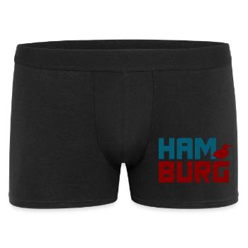 Hamburg Fan Möwe Quote Hansestadt Nordsee - Männer Boxer Shorts - Schwarz - Vorne