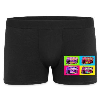 London Pop Art Rainbow Bus - Men's Boxer Shorts - black - Front