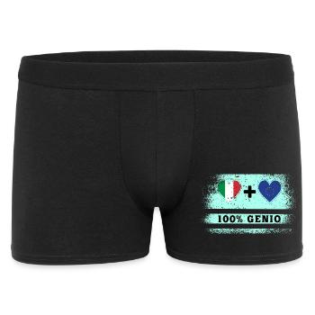 Italy and Europe 100% genius flag - Men's Boxer Shorts - black - Front