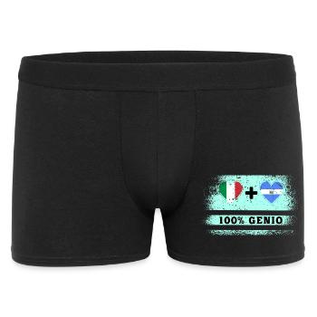 Italy and El Salvador 100% genius flag - Men's Boxer Shorts - black - Front