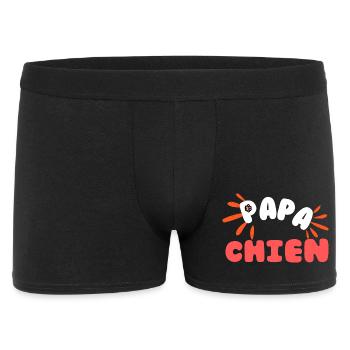 Papa Chien Coloré et Amusant - Boxer Homme - noir - Devant