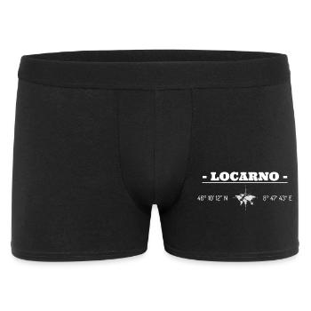 Koordinaten Locarno - Männer Boxer Shorts - Schwarz - Vorne