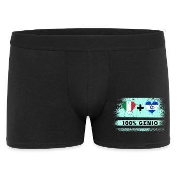 Italy and Israel 100% genius flag - Men's Boxer Shorts - black - Front