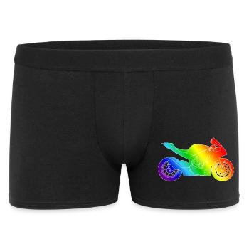 Moto supersport aux couleurs de l’arc-en-ciel - Boxer Homme - noir - Devant